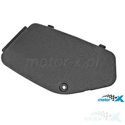 Pokrywa inspekcyjna, lewa, czarna, Piaggio Xevo 125-400 / X8 125-400