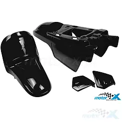 Komplet plastików TNT, 4 elementy, czarny, Yamaha PW 50