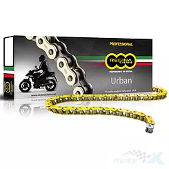 Łańcuch napędowy 428EB-ORO, do 125ccm, spinka, złoty, Regina Urban [grupa]