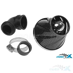Filtr powietrza stożkowy 28mm / 35mm 0° / 90° czarny Revo Helix