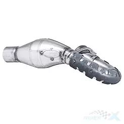 Osłona kolektora wydechowego, krótka 22cm, szara nardo grey, Polisport 4T