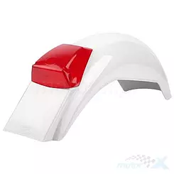 Błotnik tylny, biały z lampką ""PRESTON PETTY" MX Vintage, Polisport 8555700008