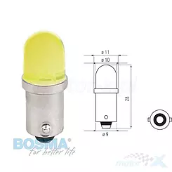 Żarówka BA9S 12V LED żółta Bosma blister