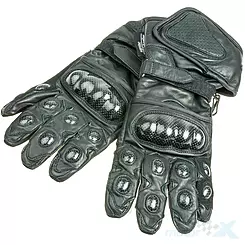 Rękawice motocyklowe sportowe, IM, czarne, kevlar