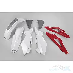 Zestaw osłon nadwozia biało-czerwono-granatowy UFO Plast Husqvarna TC 125 / 250 05-07