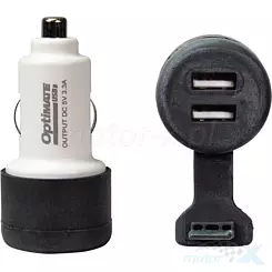 Ładowarka USB do gniazdka zapalniczki podwójna 3300mA