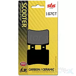 Klocki hamulcowe  karbonowe SBS Dual Carbon Scooter 167CT