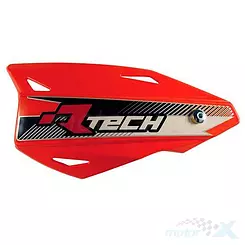 Osłony dłoni uniwersalne, handbary, czerwone, mocowanie na kierownice, Racetech VERTIGO CROSS/ENDURO KITPMVTRS00