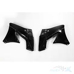 Osłony chłodnicy czarne  UFO Plast Kawasaki KXF 250 09-12