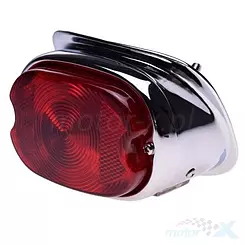 Lampa tylna z podświetleniem tablicy, chrom, WM Motor 6037, Harley