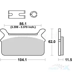 Klocki hamulcowe spiekane SBS Sinter Street 668LS