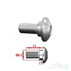 Śruba M6x14+8.5x3mm, Zontes 1251100-328000