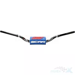 Kierownica czarno biała z niebieską gąbką, FATBAR 28.6mm, Scar Racing VILLOPOTO/STEWART S9162BKBL