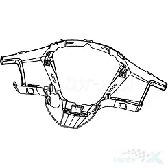 Osłona kierownicy tylna czarny N1R Kymco Agility S 125