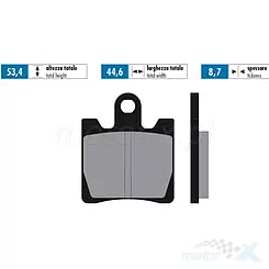 Klocki hamulcowe Polini S52 Sintered, Suzuki AN 250 Burgman 98-06 / AN 400 Burgman 01-06