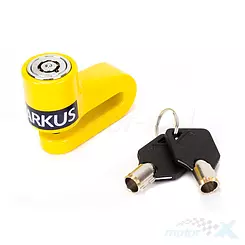 Blokada tarczy hamulcowej, sworzeń 5.5mm, źółta, Arkus Mini