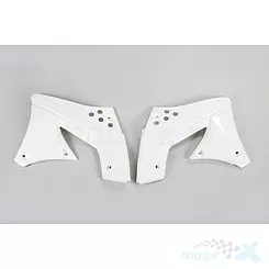 Osłony chłodnicy białe UFO Plast Kawasaki KXF 250 09-12