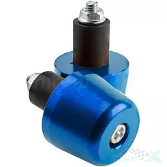 Końcówki kierownicy, guma mocująca 17mm, niebieskie, 2 sztuki, drugi gatunek, WM Motor