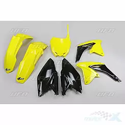 Zestaw osłon nadwozia żółto-czarny UFO Plast Suzuki RMZ 450 14-17