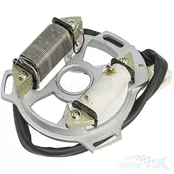 Stator iskrownik, stojan alternatora, 2 cewki, 4 piny męskie, 4 przewody Kinroad XT50QT-5 KOS 50 2T