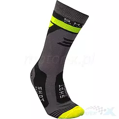 Skarpety motocyklowe SHOT Racing Race Black Yellow, 43-46