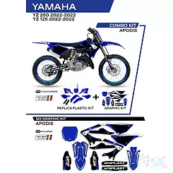 Zestaw osłon nadwozia niebiesko-czarny UFO Plast Yamaha YZ 125 / 250