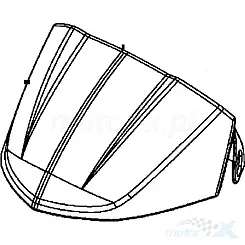 Osłona kierownicy przednia niebieski CHR Kymco MXU 500