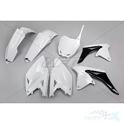 Zestaw osłon nadwozia biały UFO Plast Suzuki RMZ 250 13'
