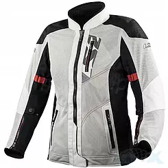 Kurtka motocyklowa damska, przewiewna, wiosna, lato, LS2 Alba Lady Light Grey Black