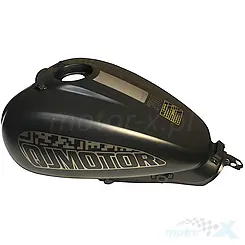 Zbiornik paliwa, czarny matowy, z naklejką, QJMotor SRV 700