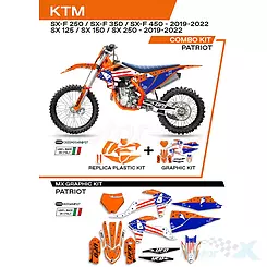 Zestaw osłon nadwozia pomarańczowy UFO Plast KTM SX / SX-F