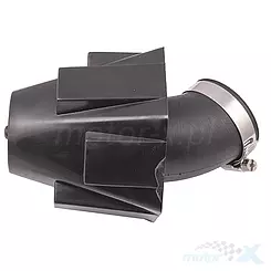 Filtr powietrza stożkowy 38mm 45° zabudowany