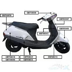Błotnik przedni część tylna czarny Honda NH50/90 OBT000012