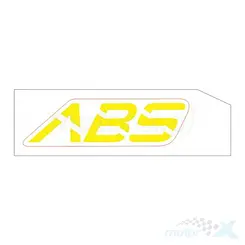 Naklejka "abs" na błotnik przód żółta prawa Zontes GK 125