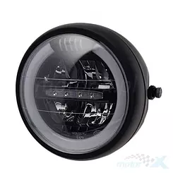 Reflektor przedni, lampa przednia LED, metal-szkło, WM Motor T1000 Halo