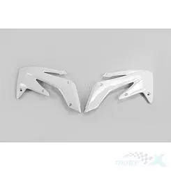 Osłony chłodnicy białe UFO Plast Honda CRF 250 R / 250 X 04-17