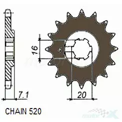 Zębatka przednia Sunstar  SUNF354  10 zębów