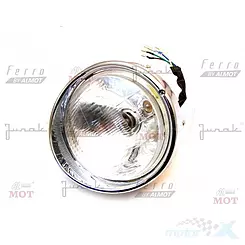 Reflektor przód wkład (szkło + lustro) Junak M11