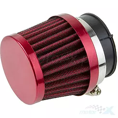 Filtr powietrza stożkowy 42mm 0° czerwony 