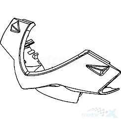 Osłona kierownicy przednia czarny N1P Kymco Agility