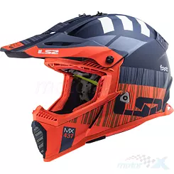 Kask offroad LS2 MX437 Fast Evo Xcode Matt Orange Blue