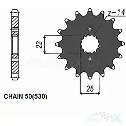 Zębatka przednia Sunstar SUNF526  15 zębów