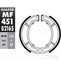 Szczęki hamulcowe 130x28mm Galfer MF451