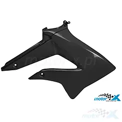 Osłona chłodnicy, prawa, czarna, Derbi Senda DRD 10- / Gilera RCR, SMT 11-