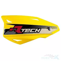 Osłony dłoni uniwersalne, handbary, żółty, mocowanie na kierownice, Racetech VERTIGO CROSS/ENDURO KITPMVTGI00