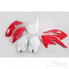 Zestaw osłon nadwozia  czerwono-biały UFO Plast Honda CR 85 03-