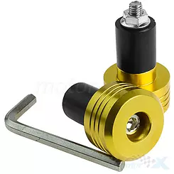 Końcówki kierownicy 17.7mm złote 2 sztuki