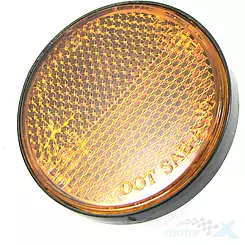 Odblask okrągły, pomarńczowy, średnica 59mm, Junak