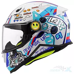 Kask dziecięcy LS2 FF812 Kid Next Level Połysk Biały