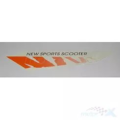 Naklejka osłony lewej pomarańczowa Kymco Super 8